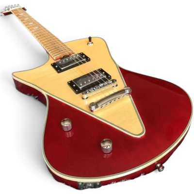 Custom Aether Armada Red Cream Finish Opaque Electric Guitar - Image 4