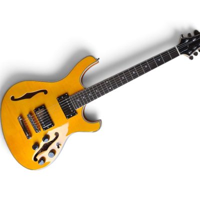 Custom Vesper Languedoc Region G2 Amber Flamed Maple Top Semi Hollow Electric Guitar - Image 2
