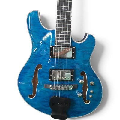 Custom Vesper Languedoc Region G2 Blue Quilted Maple Top Semi Hollow Electric Guitar