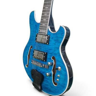 Custom Vesper Languedoc Region G2 Blue Quilted Maple Top Semi Hollow Electric Guitar - Image 6