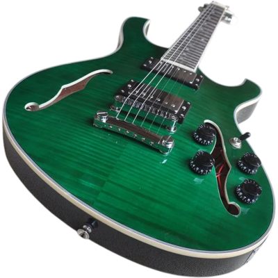 Custom Vesper Languedoc Region G2 Green Flamed Maple Top Semi Hollow Electric Guitar - Image 5