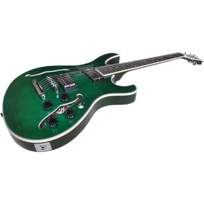 Custom Vesper Languedoc Region G2 Green Flamed Maple Top Semi Hollow Electric Guitar - Image 4