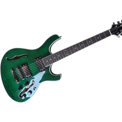 Custom Vesper Languedoc Region G2 Green Flamed Maple Top Semi Hollow Electric Guitar - Image 2