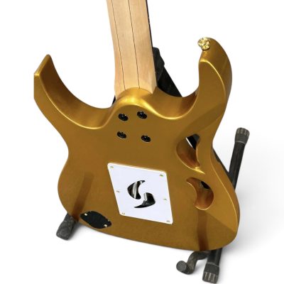 Custom Axis SVAI Utopia Gold Finish Floyd Rose Tremolo Pia 6 String Electric Guitar - Image 7