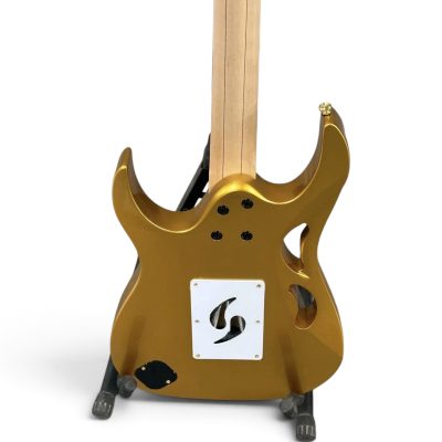 Custom Axis SVAI Utopia Gold Finish Floyd Rose Tremolo Pia 6 String Electric Guitar - Image 6