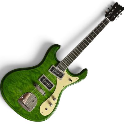 Custom Sapphire Ventures Green Quilted Maple Johnny Ramone Electric Guitar - Image 5