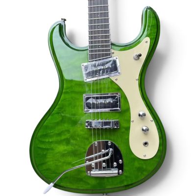 Custom Sapphire Ventures Green Quilted Maple Johnny Ramone Electric Guitar