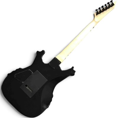 Custom Obsidian George Hand Painted Skull And Snakes Carved Electric Guitar Floyd Rose Tremolo - Image 4