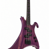 Custom Pulse Buzzard Purple Stain Walnut Body Finish 24 Frets Hagalaz Rune Inlays 4 String Headless Bass