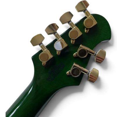 Custom Aether Armada Green Flame Cream Maple Finish Opaque Electric Guitar - Image 5