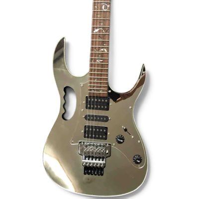 Custom Axis Chrome Mirror Steve Crystal Finish Electric Guitar Floyd Rose Tremolo