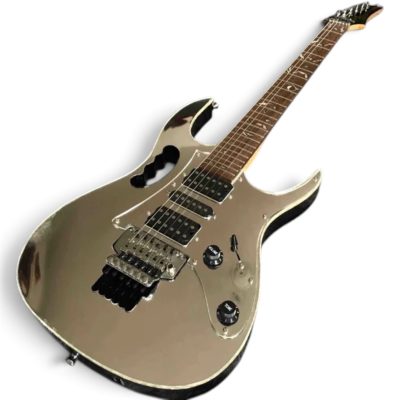 Custom Axis Chrome Mirror Steve Crystal Finish Electric Guitar Floyd Rose Tremolo - Image 2