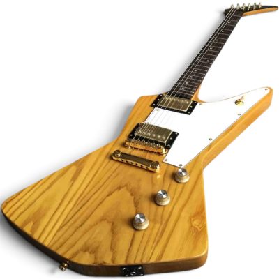 Custom Crown EX800C Clapton Cut Explorer Vintage Natural Korina Electric Guitar