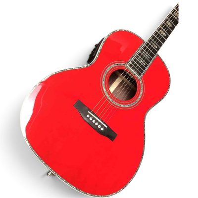 Custom Vertex Red Classical Solid Spruce Top Acoustic Guitar D45 - Image 7