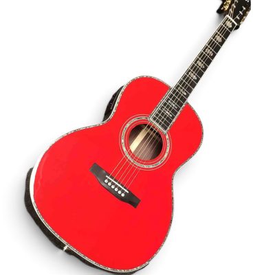 Custom Vertex Red Classical Solid Spruce Top Acoustic Guitar D45 - Image 2
