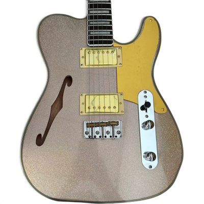 Custom Regent Thinline Fhole Silver Sparkle Electric Guitar