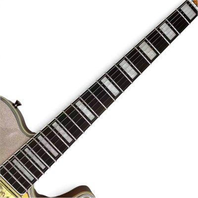 Custom Regent Thinline Fhole Silver Sparkle Electric Guitar - Image 8