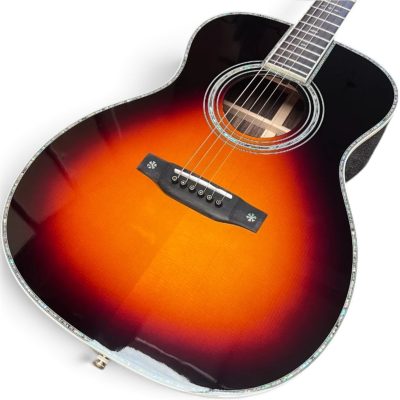 Custom Vertex Sunburst Abalone Koa Solid Spruce Top Acoustic Guitar D45