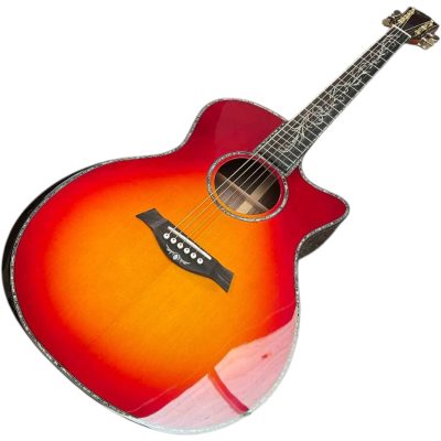 Custom Emberline Auditorium Solid Sitka Spruce Sunburst PS14 Acoustic Guitar - Image 2