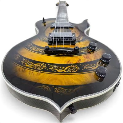 Custom Titan Natural Burst Audio Wylde Bullseye Buzzsaw Electric Guitar - Image 8