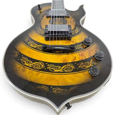 Custom Titan Natural Burst Audio Wylde Bullseye Buzzsaw Electric Guitar - Image 6