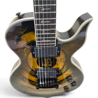 Custom Titan Natural Burst Audio Wylde Bullseye Buzzsaw Electric Guitar - Image 3