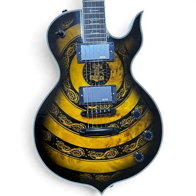 Custom Titan Natural Burst Audio Wylde Bullseye Buzzsaw Electric Guitar