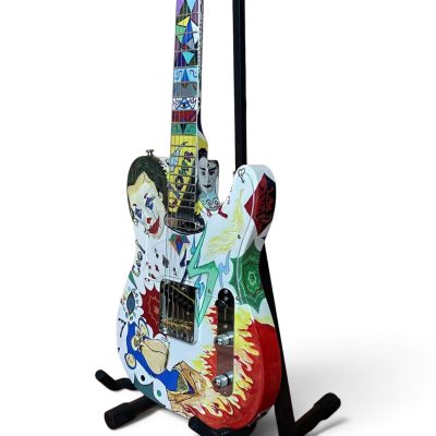 Custom Regent Hand Painted Joker Bruce Finish Electric Guitar - Image 5