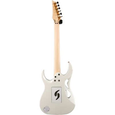 Custom Axis SVAI Utopia Stallion White Finish Floyd Rose Tremolo Pia 6 String Electric Guitar - Image 5