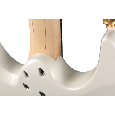 Custom Axis SVAI Utopia Stallion White Finish Floyd Rose Tremolo Pia 6 String Electric Guitar - Image 6