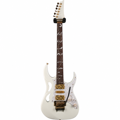 Custom Axis SVAI Utopia Stallion White Finish Floyd Rose Tremolo Pia 6 String Electric Guitar - Image 9