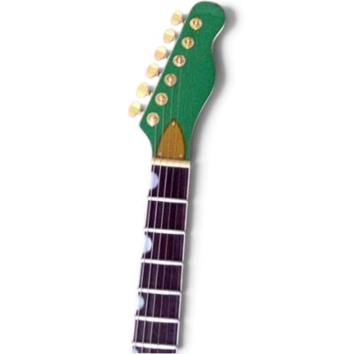 Custom Regent Fhole Translucent Irish Metallic Green Paul Waller Masterbuilt Bigsby Hollow Body Guitar - Image 4