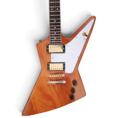 Custom Crown Natural Modernistic Explorer 6 String Electric Guitar