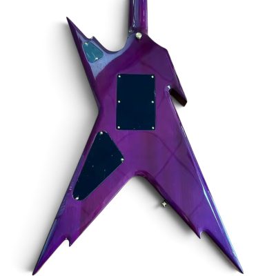 Custom Tempest Trans Royal Purple Burst Dimebag Razorback Flying V Floyd Rose Tremolo Guitar ML - Image 9