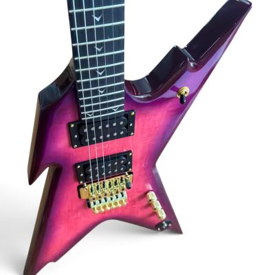 Custom Tempest Trans Royal Purple Burst Dimebag Razorback Flying V Floyd Rose Tremolo Guitar ML - Image 8