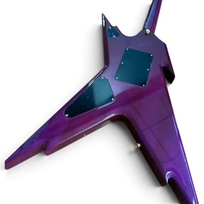 Custom Tempest Trans Royal Purple Burst Dimebag Razorback Flying V Floyd Rose Tremolo Guitar ML - Image 3