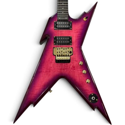 Custom Tempest Trans Royal Purple Burst Dimebag Razorback Flying V Floyd Rose Tremolo Guitar ML - Image 2
