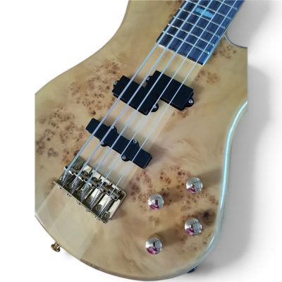 Custom Rivas Wimbish NS Birdseye Natural Gloss Spector Finish 5 String Bass - Image 5