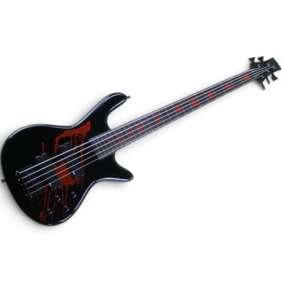 Custom Rivas Webster NS Black Gloss Blood Drip Graphic Spector Finish 5 String Bass - Image 2