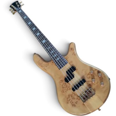 Custom Rivas Wimbish NS Birdseye Natural Gloss Spector Finish 5 String Bass - Image 8