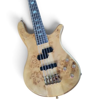 Custom Rivas Wimbish NS Birdseye Natural Gloss Spector Finish 5 String Bass