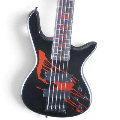 Custom Rivas Webster NS Black Gloss Blood Drip Graphic Spector Finish 5 String Bass